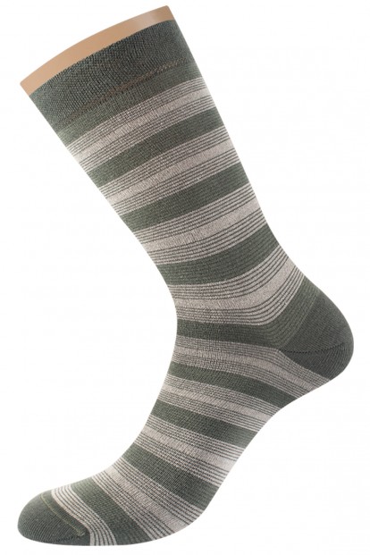 Хлопковые мужские носки в полоску Omsa for men STYLE 504 - фото 1