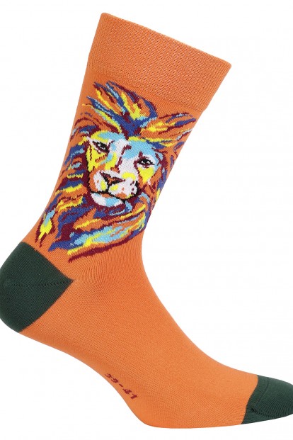 Цветные мужские носки со львом Wola W94.n03.490 - фото 1