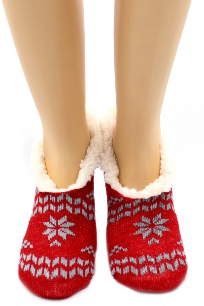 Теплые укороченные женские носки с мехом HOBBY LINE 38205-2 - фото 1