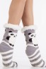 Меховые женские носки в полоску с пандами HOBBY LINE 30600 abc - фото 3
