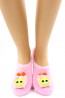 Короткие махровые женские розовые носки с совенком HOBBY LINE 2163-3 - фото 1