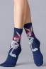 Женские высокие хлопковые носки с рисунком кролик Giulia Ws3 new year 2023-1 - фото 1