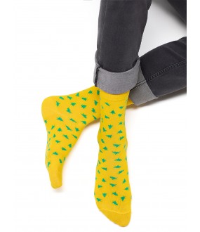 Цветные мужские носки с рисунком в виде елочек