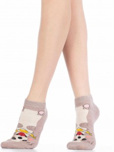 Хлопковые короткие женские носки с собачками