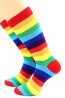Хлопковые модные женские цветные носки с радугой HOBBY LINE 261-3 - фото 2