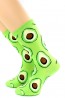 Хлопковые модные женские носки с авокадо зеленые HOBBY LINE 218-1 - фото 2