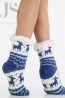 Меховые женские носки с северными оленями HOBBY LINE 30589-11 abc - фото 3
