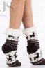 Меховые женские носки с северными оленями HOBBY LINE 30589-11 abc - фото 12