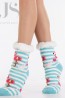 Меховые женские носки в полоску с фламинго HOBBY LINE 30601 abc - фото 6