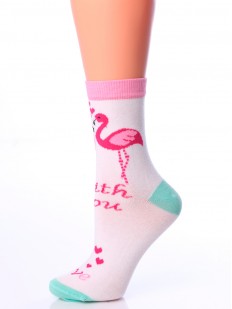 Женские носки с розовым фламинго