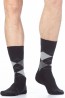 Хлопковые мужские носки с ромбами Giulia Comfort MELANGE 02 - фото 5