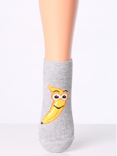 Хлопковые детские носки с принтом банан (2 пары)