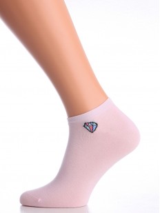 Женские короткие носки с принтом драгоценный камень