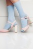 Модные женские хлопковые носки с люрексом и сборчатым верхом Giulia WLL 01 - фото 3