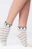 Женские хлопковые короткие носки с ажурным узором Giulia Ws2 wave 03 - фото 6