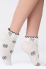 Женские хлопковые короткие носки с ажурным узором Giulia Ws2 wave 03 - фото 4