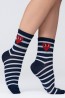Женские высокие принтованные носки из хлопка с рисунком Giulia Ws3 trendy love - фото 6