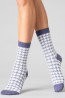 Женские высокие шерстяные носки с орнаментом Giulia Ws3 wool 2301 - фото 3