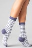 Женские высокие шерстяные носки с орнаментом Giulia Ws3 wool 2301 - фото 4