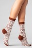 Женские высокие шерстяные носки с зимним принтом Giulia Ws3 wool 2302 - фото 6