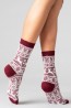 Женские высокие шерстяные носки с зимним принтом Giulia Ws3 wool 2302 - фото 4