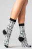 Женские высокие шерстяные носки с зимним принтом Giulia Ws3 wool 2302 - фото 10