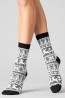 Женские высокие шерстяные носки с зимним принтом Giulia Ws3 wool 2302 - фото 9