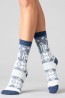 Женские высокие шерстяные носки с зимним принтом Giulia Ws3 wool 2303 - фото 9