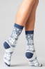Женские высокие шерстяные носки с зимним принтом Giulia Ws3 wool 2303 - фото 10
