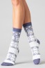 Женские высокие шерстяные носки с зимним принтом Giulia Ws3 wool 2303 - фото 7