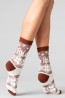 Женские высокие шерстяные носки с зимним принтом Giulia Ws3 wool 2303 - фото 4