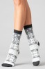 Женские высокие шерстяные носки с зимним принтом Giulia Ws3 wool 2303 - фото 11