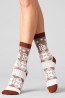 Женские высокие шерстяные носки с зимним принтом Giulia Ws3 wool 2303 - фото 3