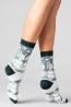 Женские высокие шерстяные носки с зимним принтом Giulia Ws3 wool 2303 - фото 16