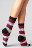 Женские высокие шерстяные носки с принтом снежинки Giulia Ws3 wool 2304 - фото 12