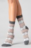 Женские высокие шерстяные носки с принтом снежинки Giulia Ws3 wool 2304 - фото 7