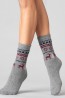 Женские шерстяные носки с зимним орнаментом Giulia Ws3 wool 2305 - фото 3