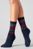 Женские шерстяные носки с зимним орнаментом Giulia Ws3 wool 2305 - фото 7