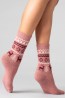 Женские шерстяные носки с зимним орнаментом Giulia Ws3 wool 2305 - фото 12
