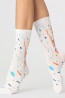 Женские высокие хлопковые носки с оригинальным принтом брызги краски Giulia Ws4 fashion 01 - фото 5