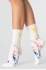 Женские высокие хлопковые носки с оригинальным принтом брызги краски Giulia Ws4 fashion 02 - фото 5