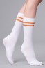 Женские белые хлопковые носки-полугольфы с широкой резинкой Giulia Ws4 trendy 05 - фото 7