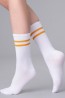Женские белые хлопковые носки-полугольфы с широкой резинкой Giulia Ws4 trendy 05 - фото 6