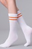 Женские белые хлопковые носки-полугольфы с широкой резинкой Giulia Ws4 trendy 05 - фото 8