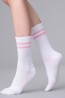 Женские белые хлопковые носки-полугольфы с широкой резинкой Giulia Ws4 trendy 05 - фото 4