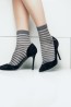 Модные капроновые женские носки в прозрачную полоску Giulia WSM-002 - фото 2