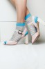 Модные капроновые женские носки в прозрачную полоску Giulia WSM-003 - фото 2