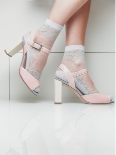 Стильные женские прозрачные носки с орнаментом