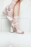 Модные прозрачные женские носки в цветочек незабудка Giulia WSM-009 - фото 3