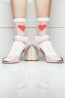 Женские модные высокие прозрачные носки с сердечками Giulia WSM-013 - фото 2